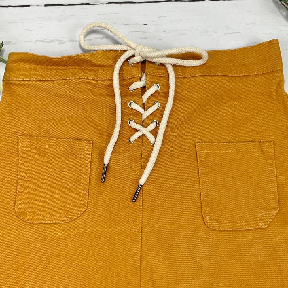 Vintage Orange Tie Mini Skirt - Size M - Picture 3 of 8